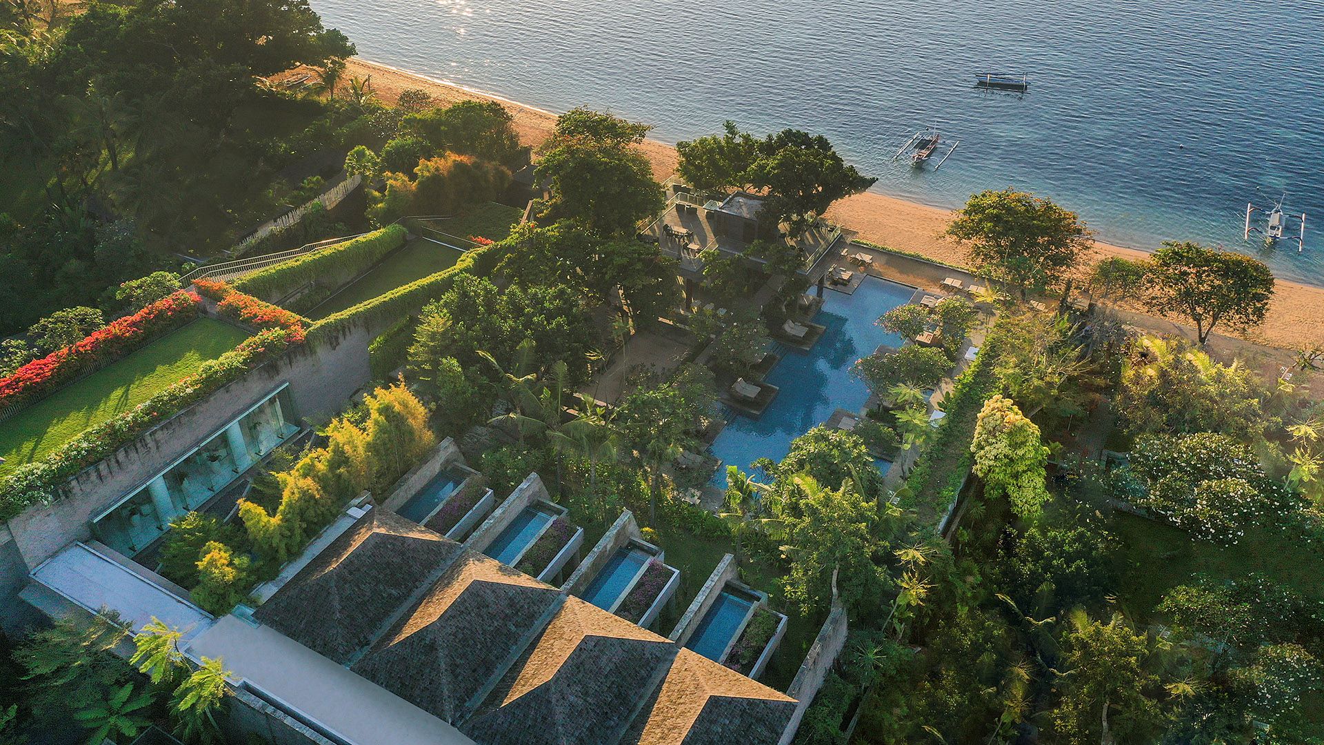 Aerial view of Maya Sanur Resort And Spa